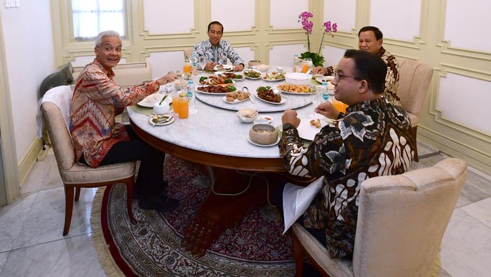 Makna Dibalik Jamuan Makan Siang Presiden Jokowi dengan Ketiga Capres 2024