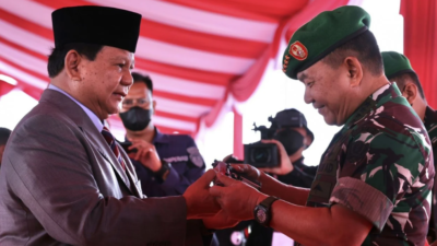 Menhan RI, Prabowo Subianto dan Mantan KSAD, Jenderal (Purn) Dudung Abdurachman